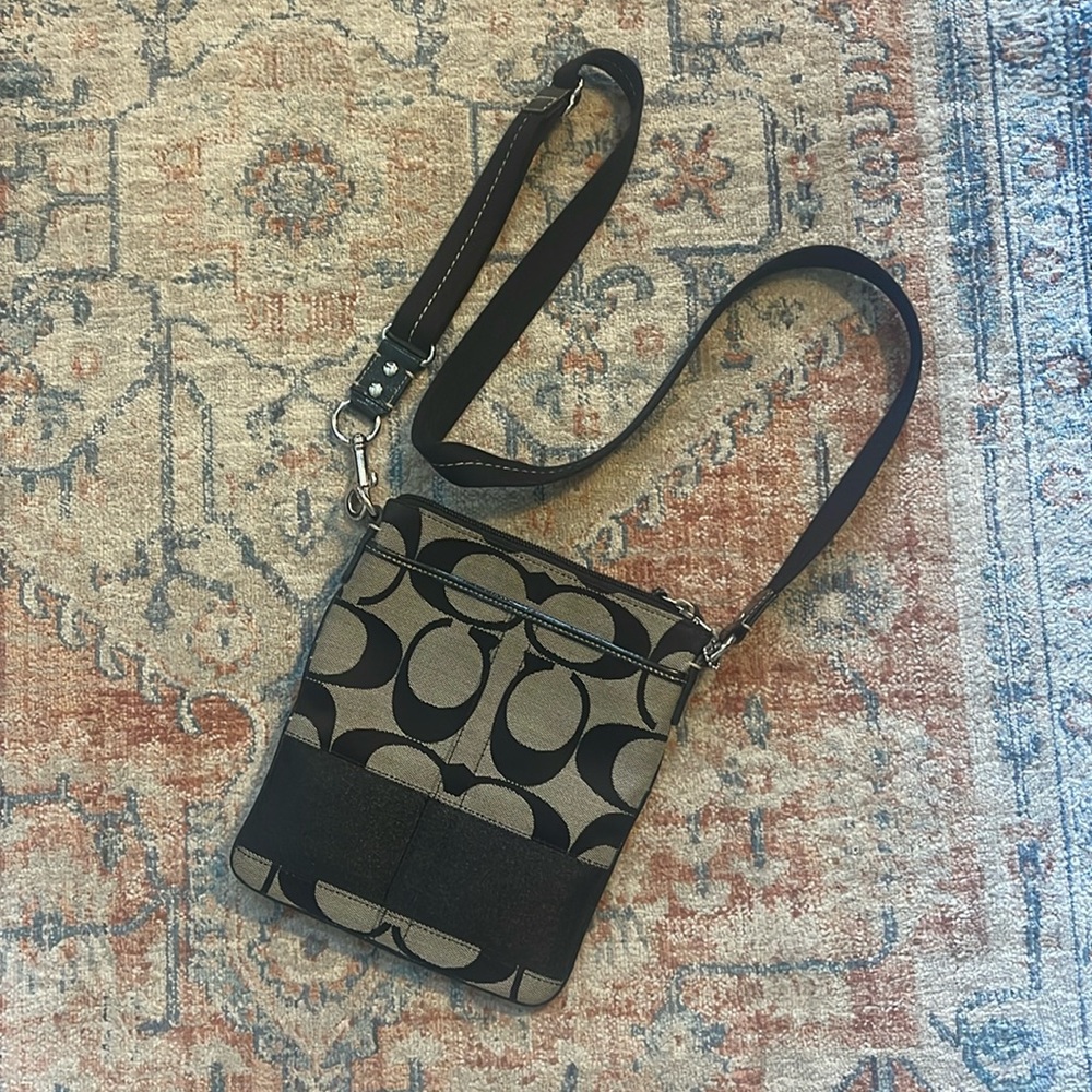 Small Vintage canvas coach Crossbody signature monogram print